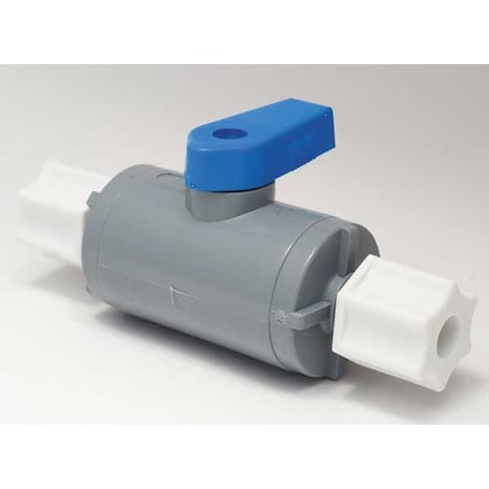 6387090 - 1/4" Compr PVC Ball Valve Inline
