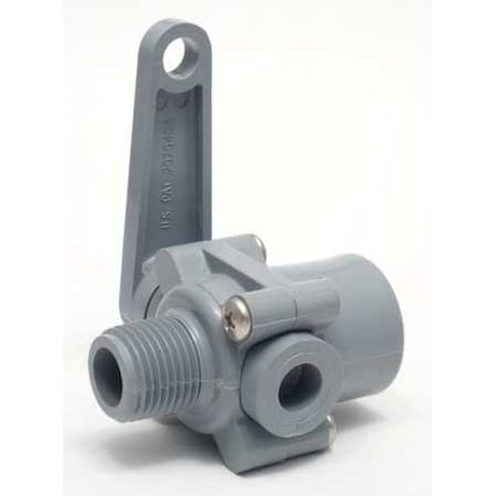 2270790 - 1/2" FNPT x MNPT PVC Ball Valve Inline, Handle Type: Lever