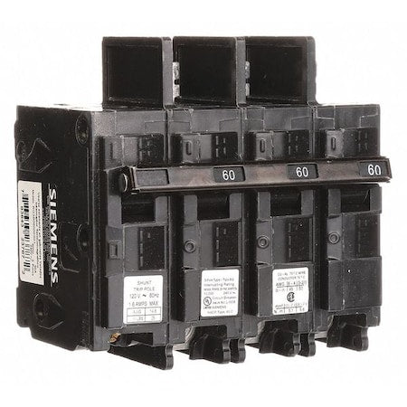 Siemens BQ3B06000S01 - Miniature Circuit Breaker, BQ Series, 60 A, 3 Pole, 240 V AC, 10k A at 240 V AC