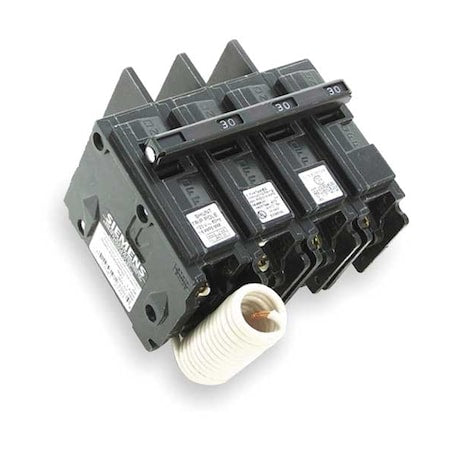 Siemens BQ3B04000S01 - Miniature Circuit Breaker, BQ Series, 40 A, 3 Pole, 240 V AC, 10k A at 240 V AC
