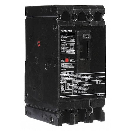 Siemens HED43B060 - Molded Case Circuit Breaker, HED4 Series, 60 A, 3 Pole, 480 V AC, 42k A at 480 V AC
