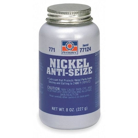 Permatex 77124 - Anti-Seize, General Purpose, Brush-Top Can, 8 oz, Nickel Base, 2400 Degrees F Max Op Temp, Paste