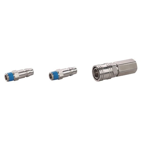 Speedaire 30E591 - Coupler/Plug Kit,NPT,1/4,304 SS