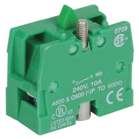 Dayton 30G075 - Contact Block,Mounting Base,22 Mm,1 NO