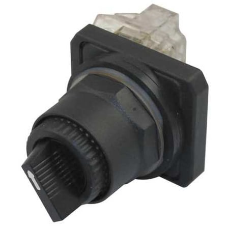 Dayton 30G297 - Selector Switch,Non-Illum,2 Pos,30mm,Black