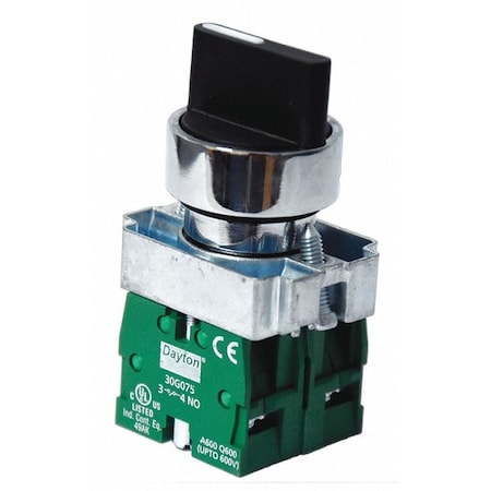 Dayton 30G273 - Non-Illum Selectr Swtch,22mm,3 Pos,Lever