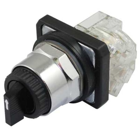 Dayton 30G305 - Selector Switch,Non-Illum,3 Pos,30mm,Black