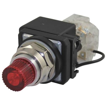 Dayton 30G417 - Pilot Light, LED, 120 VAC, 30mm, Chrome, RD