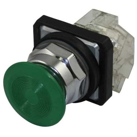 Dayton 30G459 - Push Button Operator, 30 mm, 1 NC, Green