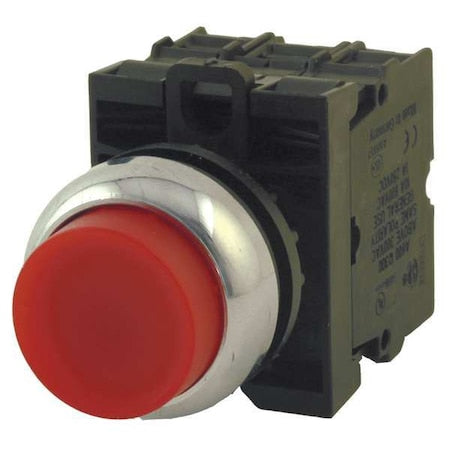 Eaton M22M-DLH-R-K11-R - Illum Push Button,Full Volt,Red,1 NO/1 NC