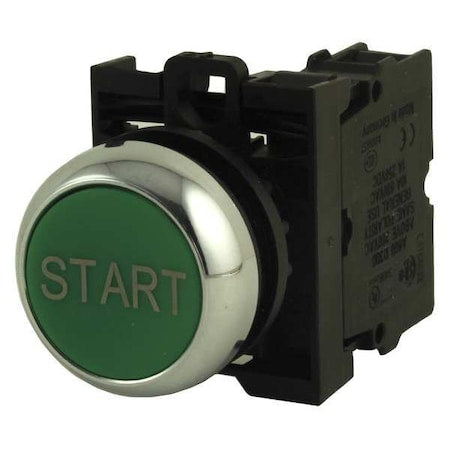 Eaton M22M-D-G-GB1-K10 - Push Button Operator, 22 mm, 1 NO, Green