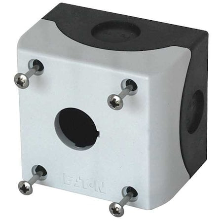 Eaton M22-I1-PG - Push Button Enclosur,22mm,1 Hole,Di Cast Zinc