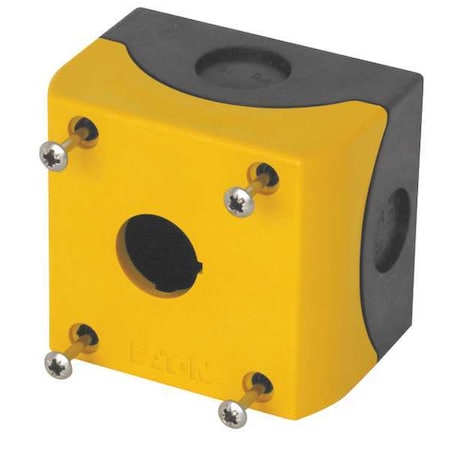 Eaton M22-IY1-PG - Push Button Enclosure,22mm,1 Hole,Plastic