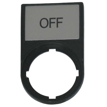 Eaton M22S-ST-GB5 - Legend Plate,Off,Black/Black,Rectangular