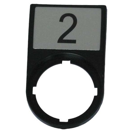 Eaton M22S-ST-X53 - Legend Plate, 2, Black/Black, Rectangular