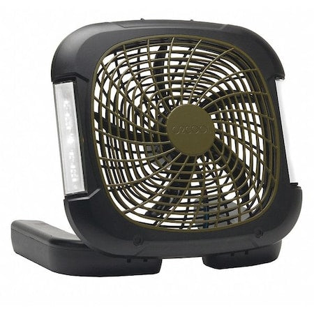 Treva/O2Cool FD10018L - 10" Blade Dia Compact Fan, 2 Speeds, Gray