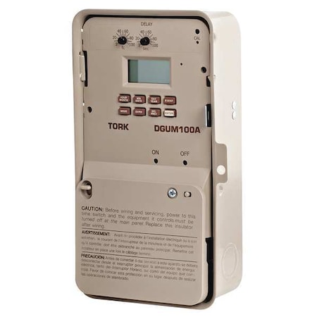 Nsi Tork DGUM100A - Electronic Timer,Astronomic,Clear,Plastic