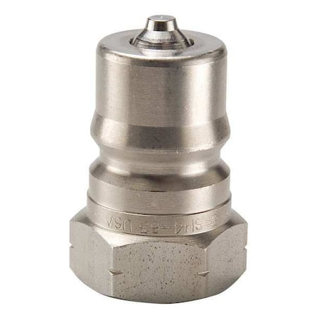 Parker SH4-63-T10 - Hydraulic Quick Connect Hose Coupling, 303 Stainless Steel Body, Ball Lock, 7/8"-14 Thread Size