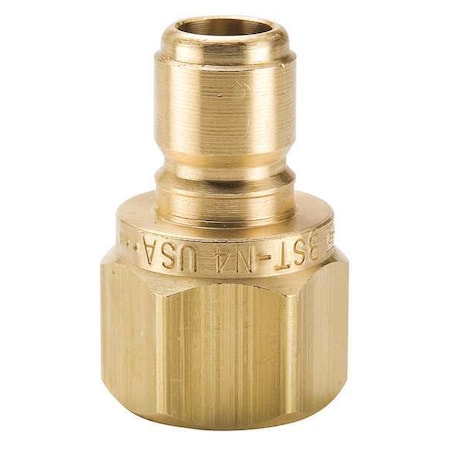 Parker BST-N1 - Hydraulic Quick Connect Hose Coupling, Brass Body, Sleeve Lock, 1/8"-27 Thread Size, ST Series