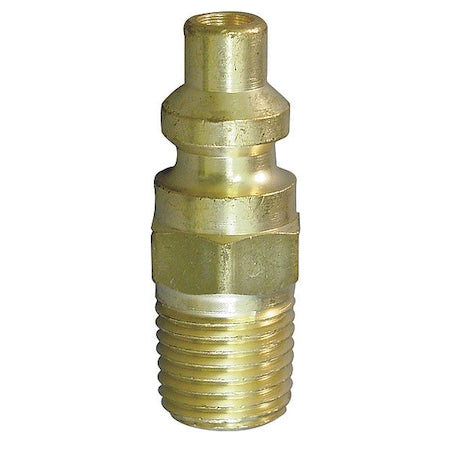 Hansen 04R - Quick Coupler Plug, 600 Series, 1/4 in Body, 9/16 in UNF Male, Brass, Oxyacetylene