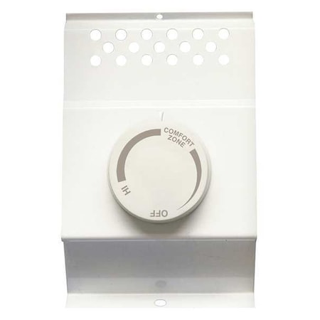Cadet BTF2W - Electric Baseboard Heater Thermostat, 2 Poles, White, Powder Coated White Paint, 120/208/240 V