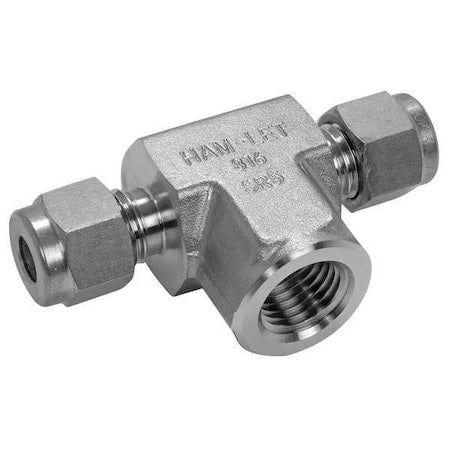 Ham-Let 772LF SS 1/2 X 1/2 - 1/2" Compression x FPT SS Female Branch Tee