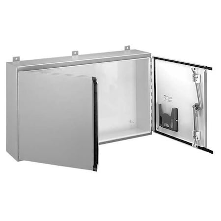 Nvent Hoffman A364812WFLP - 3 Point Latch with keyed Handle Electrical Enclosures, 36 in H, 12 in D, 48 in W, 12, 13, Steel