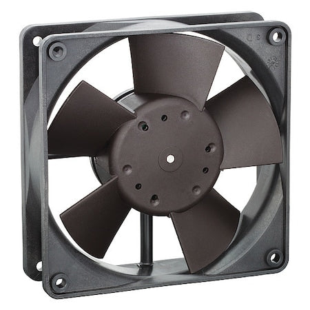 Ebm-Papst 4312/2U - Axial Fan, Square, 12 V DC, 1 Phase, PBT Plastic, 4 11/16 in W.