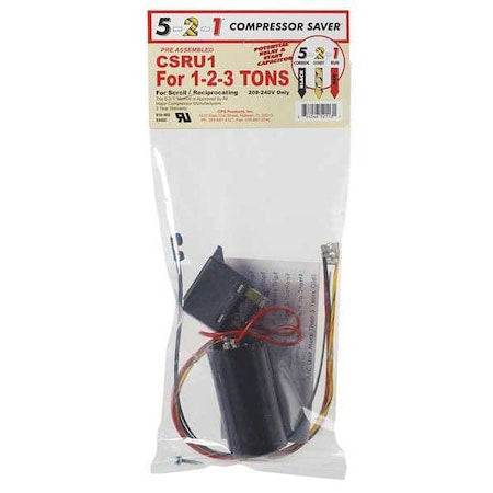 5-2-1 Compressor Saver CSRU1 - Compressor Saver, Potential Relay, Start Capacitor, 208 to 240, Single, 4 to 5