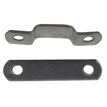 Dixie Line Clamps 404 - Tube Clamp,Two-Hole w/Backplate,SS,PK25