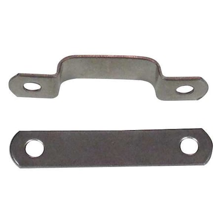 Dixie Line Clamps 604 - Tube Clamp,Two-Hole w/Backplate,SS,PK25