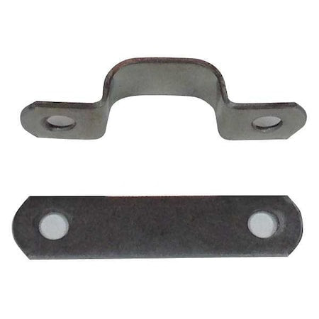 Dixie Line Clamps 802 - Tube Clamp,Two-Hole w/Backplate,SS,PK25