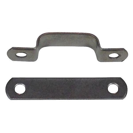 Dixie Line Clamps 803 - Tube Clamp,Two-Hole w/Backplate,SS,PK25
