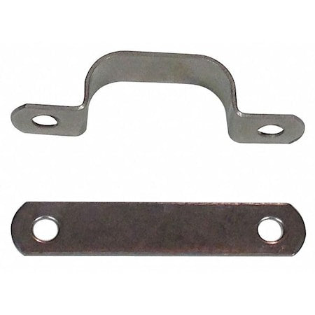 Dixie Line Clamps 1202 - Tube Clamp,Two-Hole w/Backplate,SS,PK25