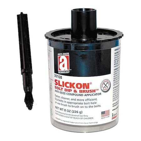 Anti-Seize Technology 13338 - Anti-Seize, General Purpose, Brush-Top Can, 8 oz, Nickel Base, 2600 Degrees F Max Op Temp, Paste