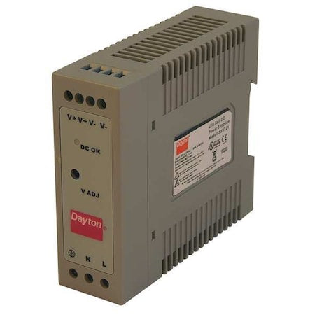Dayton 33NT21 - DC Power Supply, 90/264 V AC, 48 V DC, 50 W, 1 A, DIN Rail