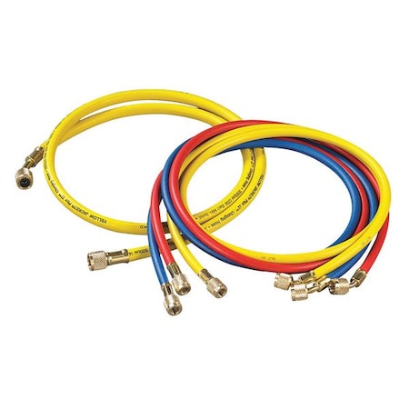 Yellow Jacket 21990 - Hose Set, 5 ft L, Yellow, 700 psi