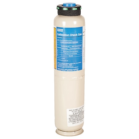 Msa Safety 478191 - Calibration Gas, Carbon Monoxide, Methane, Oxygen, 100 L, RP Connection, +/-5% Accuracy