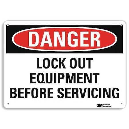 Lyle U3-1764-NP_10X7 - Danger Sign, 7 in Height, 10 in Width, Plastic, Vertical Rectangle, English