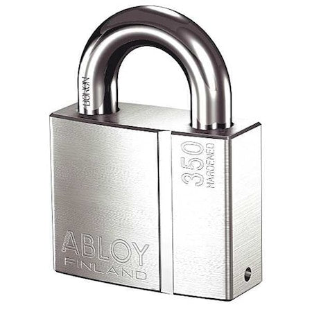 Abloy PLI350/25B-KD - Padlock, Different, Brass, Silver, 1 in Shackle Height, 2 53/64 in Body Width, 2 No. of Keys