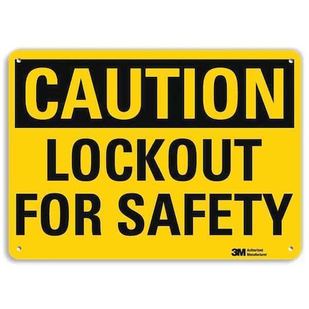Lyle U4-1502-NP_14X10 - Caution Sign, 10 in Height, 14 in Width, Plastic, Horizontal Rectangle, English