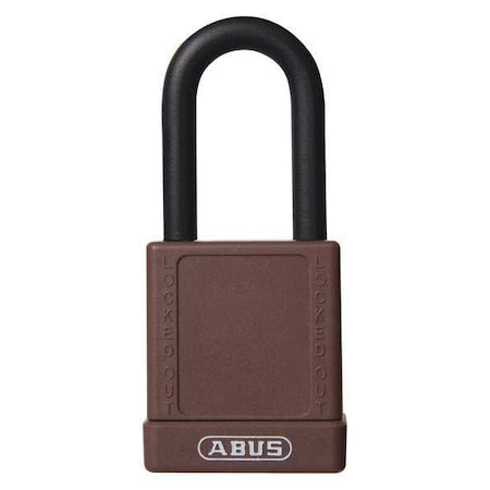 Abus 74/40 KD BROWN - Lockout Padlock, Keyed Different, Plastic-Covered Aluminum, Brown, 1 1/2 in Shackle Height