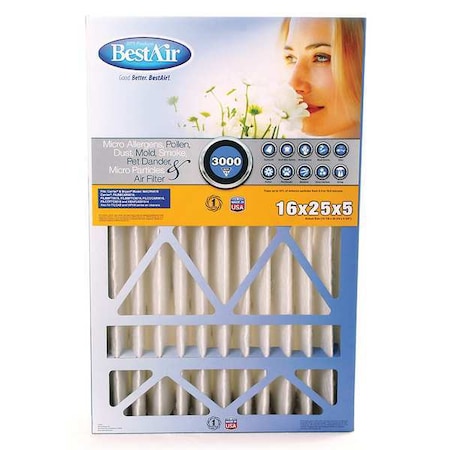 Bestair CB1625-13C - 25 in x 16 in x 5 in Synthetic Furnace Air Cleaner Filter