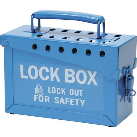 Brady 45190 - Group Lockout Box,Heavy Duty Steel,Blue