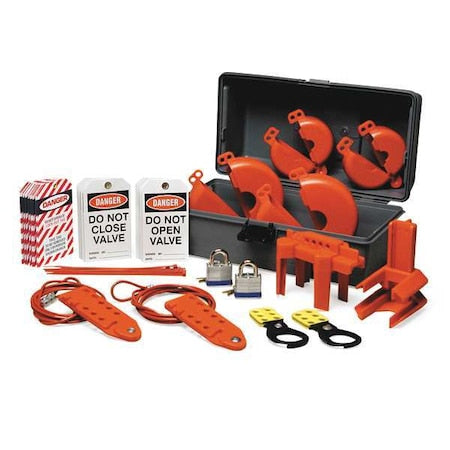 Brady LKXV - Portable Lockout Kit,Gray,Valve Lockout