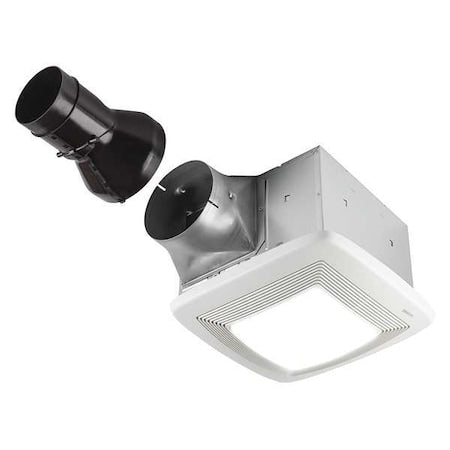 Broan-Nutone RB80L1 - Ceiling Bathroom Fan, 80 cfm cfm, 4 in Duct Dia., 120 V AC, Energy Star Certified