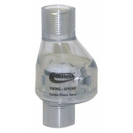 Valterra 200-C05F - 1/2" FPT PVC Spring Swing Check Valve