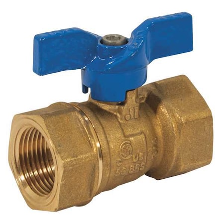 Jomar Valve 101-404 - 3/4" FNPT Brass Gas Ball Valve Inline