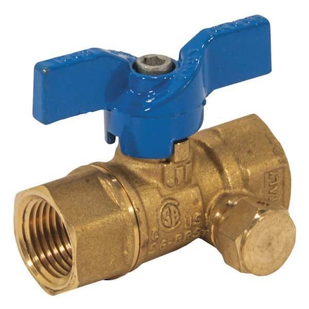 Jomar Valve 102-303 - 1/2" FNPT Brass Gas Ball Valve Inline