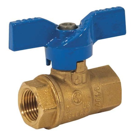 Jomar Valve 101-402 - 3/8" FNPT Brass Gas Ball Valve Inline